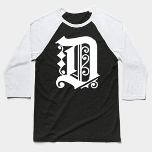 Silver Letter D Baseball T-Shirt